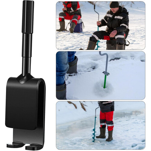 Adapter for ice fishing auger  Ice housestake tool  robust and efficient accessory 2