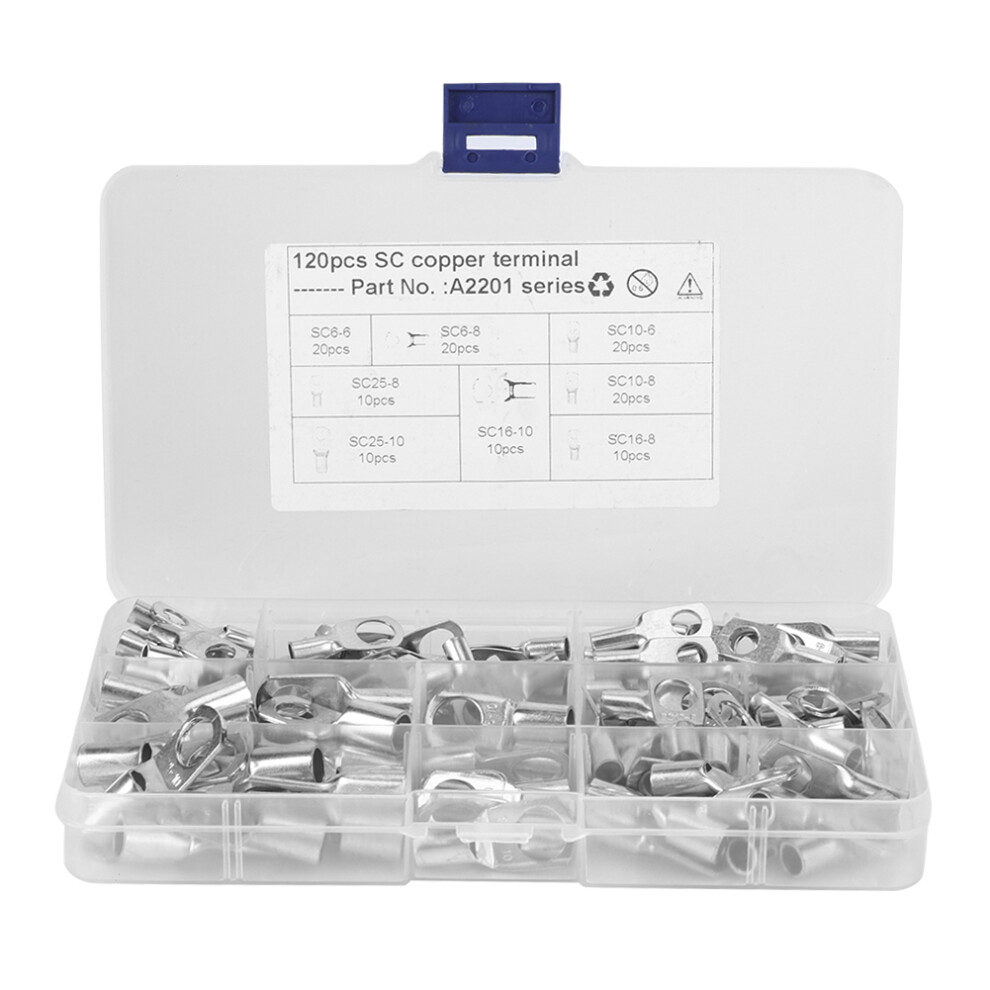 Battery Cable Ends Tinned Copper Terminals Crimped Or Soldered Heavy Duty Lugs Corrosion Resistant Electrical Connectors Universal Size Marine 9139052890572