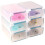 Space-Saving Collapsible Storage, Non-Toxic Polypropylene Clear Shoe Boxes, Portable, Buildable, 10 Pcs, Stackable with Drawer, Easy Assembly, See Ins 4