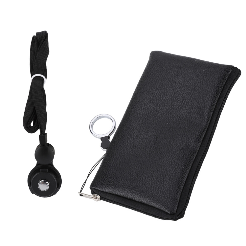 Mic Pouch For Microphone Storage, Leather Portable Mic Bag With Zipper And Lanyard, Dustproof Durable Protection For Singers And Performers 9486358067093