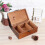 Sewing Box, Multifunctional Vintage Wooden Sewing Box, Needle Thread Storage Case, DIY Sewing Knitting Tool (Tower Pattern Empty Box) 4