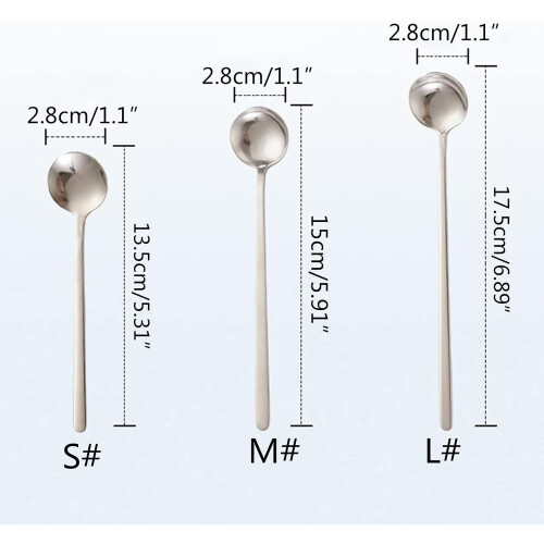Teaspoon Spoon Cocktail Spoon Kitchen Stirring Gift  Stirring Spoon Gold L 2