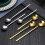 Teaspoon Spoon Cocktail Spoon Kitchen Stirring Gift  Stirring Spoon Gold L 4