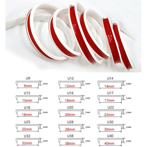 6m Grey UProfile Strip for Labelling, Cupboard, Table Edge Protection (12mm) 1