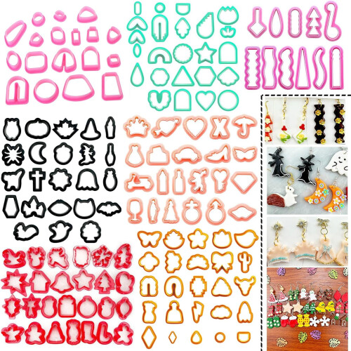 Handmade Clay Earring Cutter Ceramic Tools Cut Shape Clay Pattern Cutting Shapes Various Shapes Clay Cutter 2