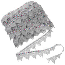 Decorative fringe trim with sequins DIY embellishment ribbon for clothing, curtains, accessories, elegant and versatile for craft projects