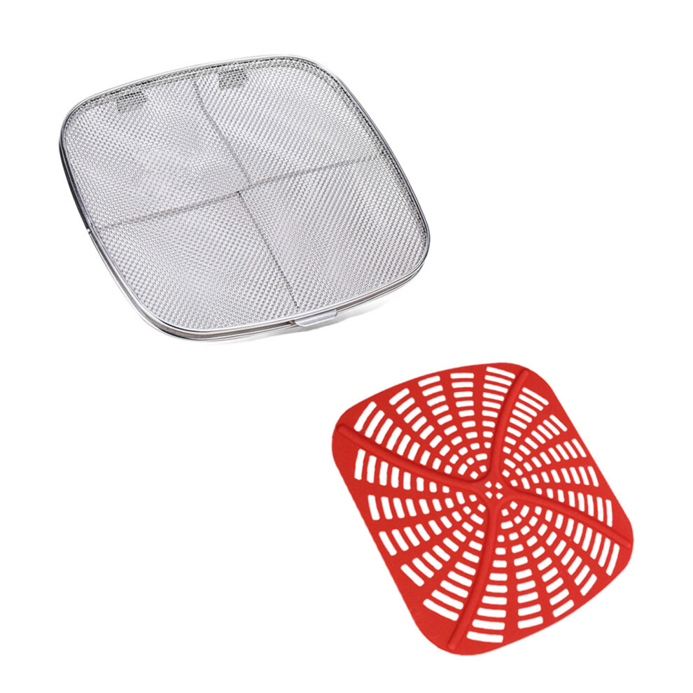 Reusable Air Fryer Pads Splatter Shield Non-Stick Food- Red 7732000424984