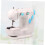 Mini Sewing Machine Multifunctional Small Desktop with Bobbin Winding White 2