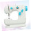 Mini Sewing Machine Multifunctional Small Desktop with Bobbin Winding White 3