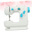 Mini Sewing Machine Multifunctional Small Desktop with Bobbin Winding White 4