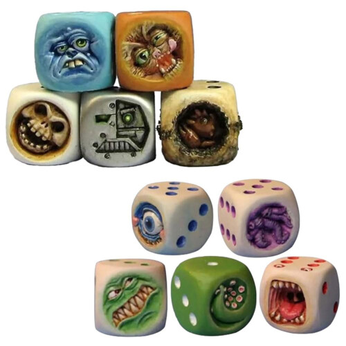 Resin Devil Dices Halloween Decoration 3x3x3cm For Tabletop-A 1