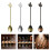 Set of 6 Decorative Stirring Spoons Fine Construction-Silver 3
