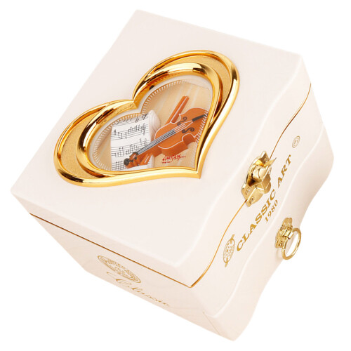 Creative Mechanical Dancing Jewelry Music Box Ornament-White