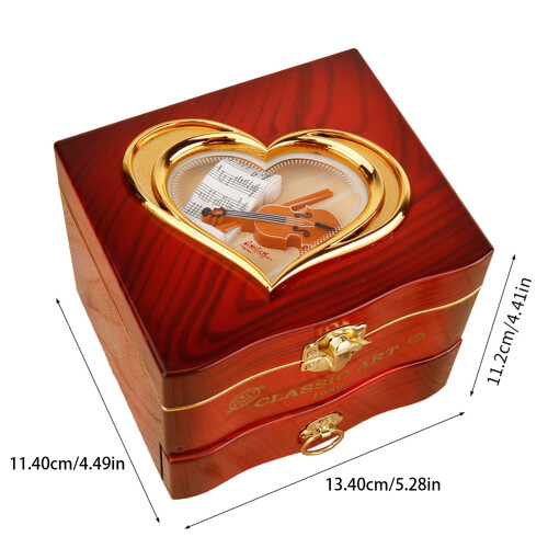 Creative Mechanical Dancing Jewelry Music Box Ornament-White 1