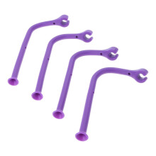 DishwasherSafe Glass Plate for – 4Pack Glass Holder with Protective Grill, Flexible Silicone Connectors for Secure Dishwasher Storage