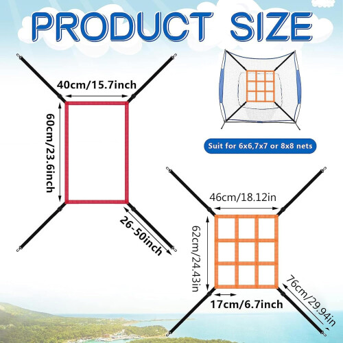 Pitching Targets Exercise Accuracy Training Hitting Adjustable Strike Zones Targets Baseball Softball Ref: 2807 2