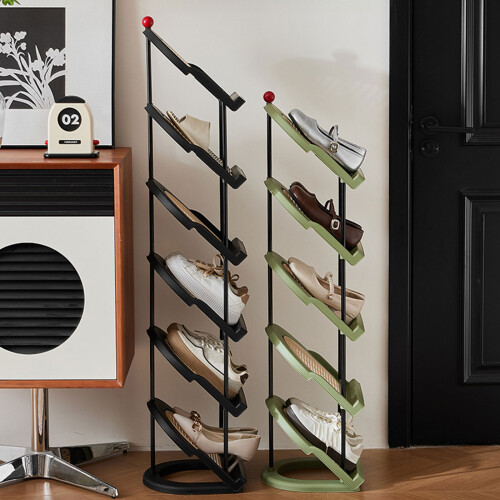 Étagère à chaussures verticale pratique, armoire de-Noir 3 2
