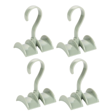 Organisateur de placard Ă quatre crochets, rangement gain de place pour penderie, crochets multifonctionnels en plastique avec fonction rotative,