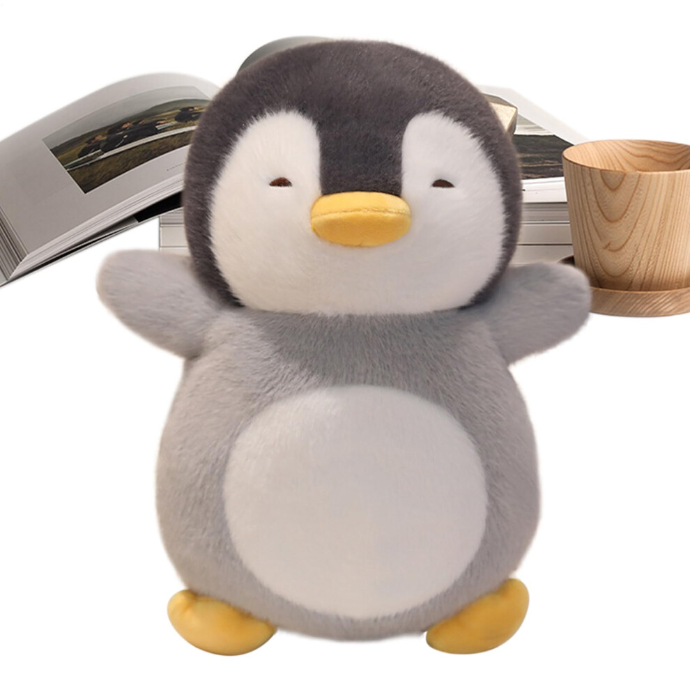 Fluffy penguin toy with breathing movement  Baby sleep companion