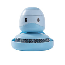 Small yellow duck pot scrubber Liquid kitchen bowl cleaning ball brush