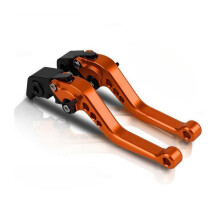 'CNC Adjustable Brake Clutch Lever Brake Grip Brake Lever for Honda VFR800 1998 1999 2000 2001 Motorcycle (Orange)'
