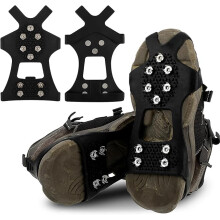 Steigeisen Outdoor steel nails snow nonslip shoe spikes overshoes 320 black