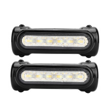 Switchback Driving Light4 Motorrad-Sturzbügel, LED-Blinker mit zweifarbiger LED und universeller Passform für 1-1/4-Zoll-Sturzbügel, wasserdicht