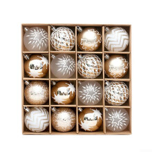 Shatterproof Christmas Baubles Set, Red Christmas Baubles, Shatterproof Christmas Decoration (Champagne Colour) Champagnecoloured