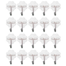 Support adhésif de fixation, adhérence sur surface lisse pour constructions en plastique durable, blanc, lot de 20