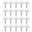 Support adhésif de fixation, adhérence sur surface lisse pour constructions en plastique durable, blanc, lot de 20 1