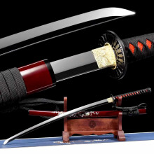 103 cm Japanese Katana, HighSpeed Steel Blade, Wooden Sheath, Handmade Samurai Sword