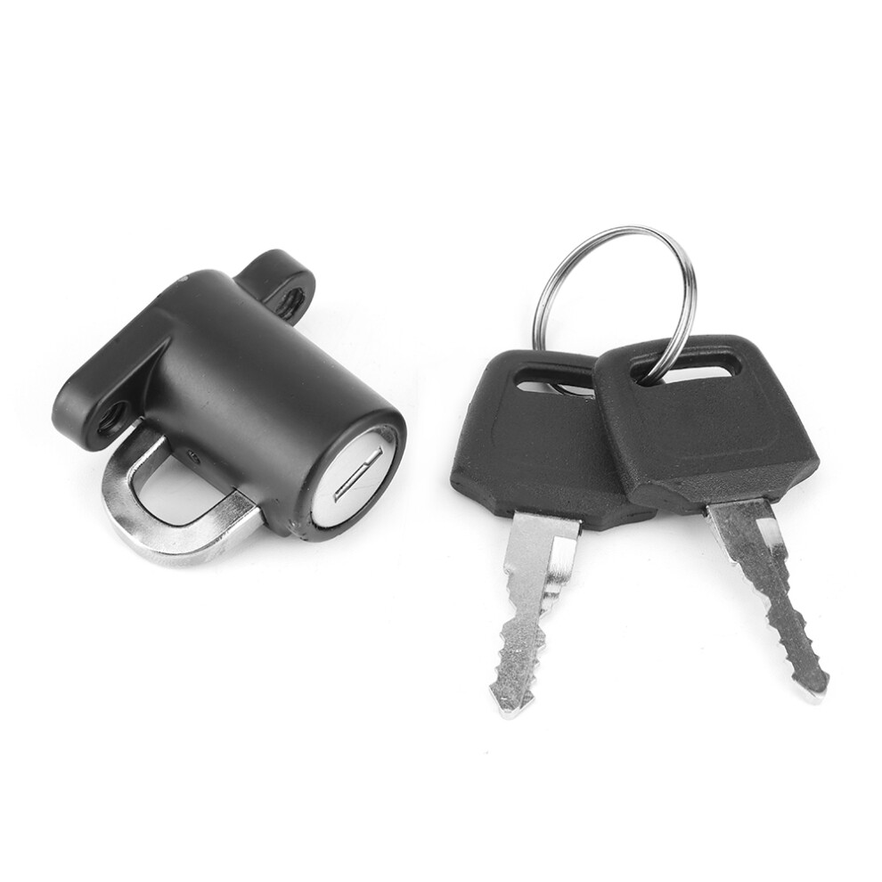 Helmet Lock Hanging Hook, Universal Motorcycle Lock W/ 2 Keys Set Aluminum Alloy Safety Lock, Motorcycle Helmet Lock Kit W/ Hanging Hook 9139052901209