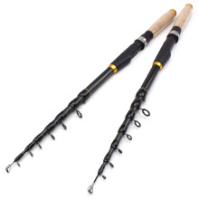 1.8m 7ft 8ft 10ft 10ft 12ft Carbon Fiber Fishing Rod Super Short Pocket Spinning Pole Telescopic Fishing Rod (3.0m) 3.0 m