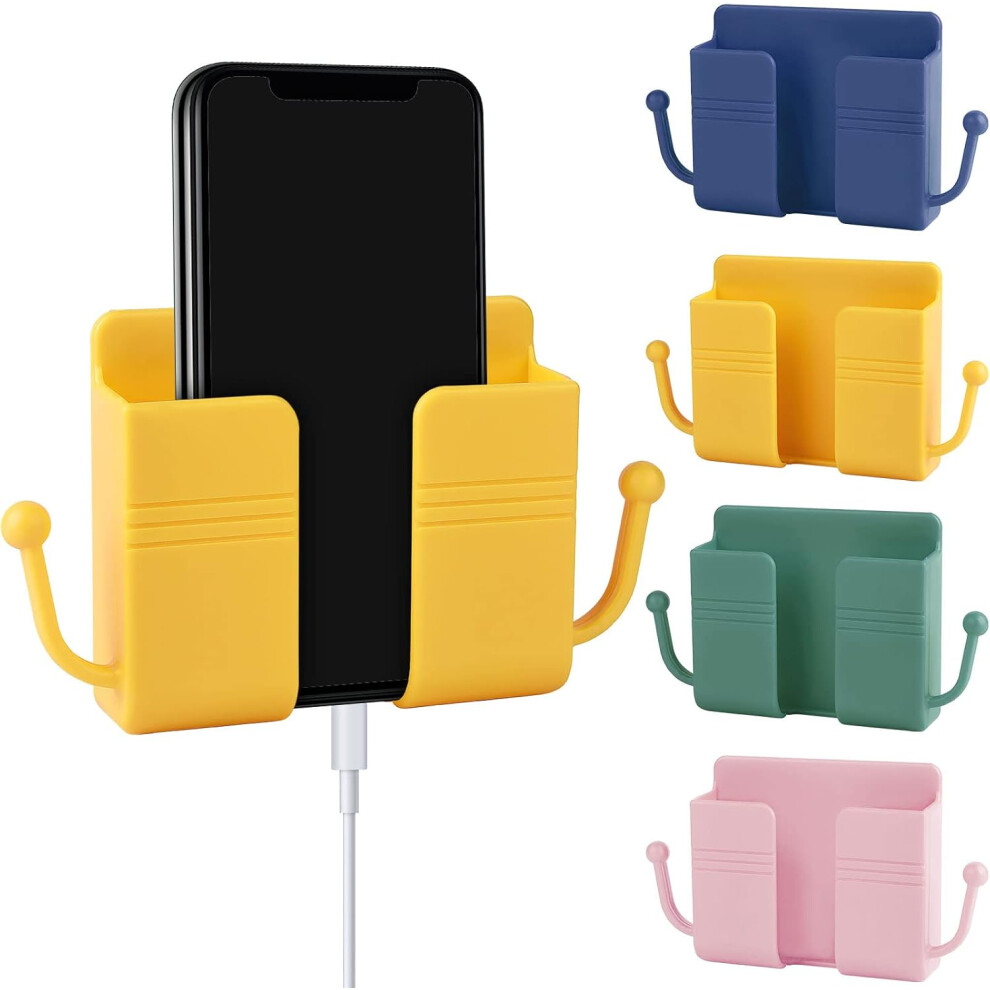 Innovative Wall Mount Phone Organizer, Super Strong Adhesive Ensuring Secure Hold For Multiple Devices, Space Saving Multipurpose Socket Pocket Suitab 9198585466005