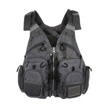 Life jacket for fishing, outdoor sports, fly fishing, adjustable vest, fishing accessories, fluorescent green dark gray