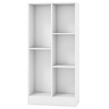 Biblioteca - HELLOSHOP26 - Modelo com 5 compartimentos - 50 x 24 x 104 cm - Armazenamento seguro - Madeira MDF