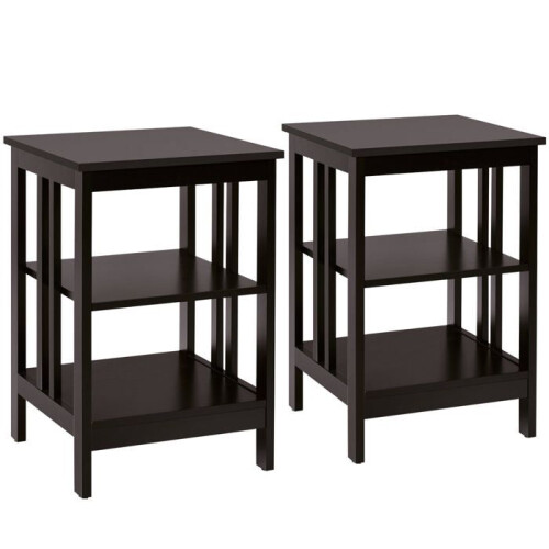 Comodini - HELLOSHOP26 - Moderni - 2 pezzi - 40 x 40 x 61 cm - Multifunzionali