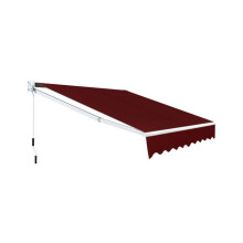 Store banne rétractable - HELLOSHOP26 - 245 x 200 cm - Angle ajustable 40-100 - Aluminium - Polyester