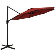 Parasole a braccio - HELLOSHOP26 - 308 x 248 cm - Inclinazione regolabile - Rotazione 360 - Rosso