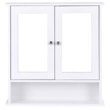 Badkamer wandkast 56 x 13 x 58 cm met spiegel en