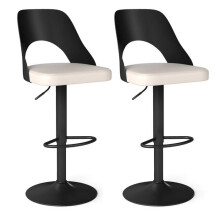 Bancos de bar - HELLOSHOP26 - Ajustáveis - Couro sintético - Ergonômico - Conjunto de 2