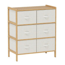 Cômoda 6 gavetas 66 x 35 x 78,5 cm armazenamento elegante e seguro estilo moderno