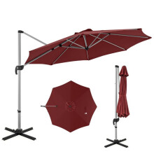 Ombrellone - HELLOSHOP26 - Sporgente - 339 x 260 cm - Rotazione 360 - Inclinazione regolabile
