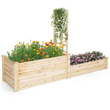 Lit de jardin en bois de sapin 223 x 64 x 134 cm polyvalent avec