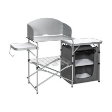 Tavolo da campeggio pieghevole con ripostiglio 146 x 45,5 x 112 cm stoccaggio pratico design