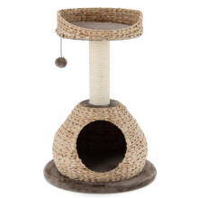 Kattenboom - HELLOSHOP26 - Niches en mandje - 48x48x70,5 cm - Hout - Binnen