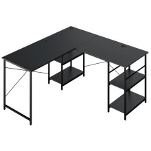Hoekbureau 151 x 151 x 75 cm aanpasbaar naar recht bureau voor 2 personen