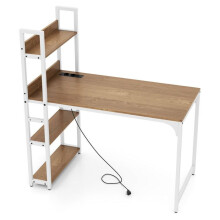 Moderne ergonomische metalen computerbureau met boekenplank 120 x 65 x 130 cm