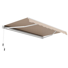 Store banne - HELLOSHOP26 - Manivelle - 4 x 2,5 m - Polyester - Réglable 40-100