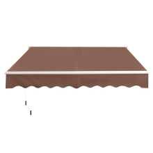 Store banne rétractable - HELLOSHOP26 - 245 x 200 cm - Angle ajustable 40-100 - Aluminium - Design moderne
